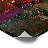 Stijlvolle jazzband die muziek speelt op de scène, poster (Hoek)