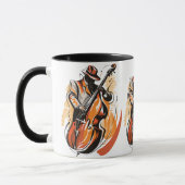Stijlvolle Jazzbasgitarist Mok (Links)