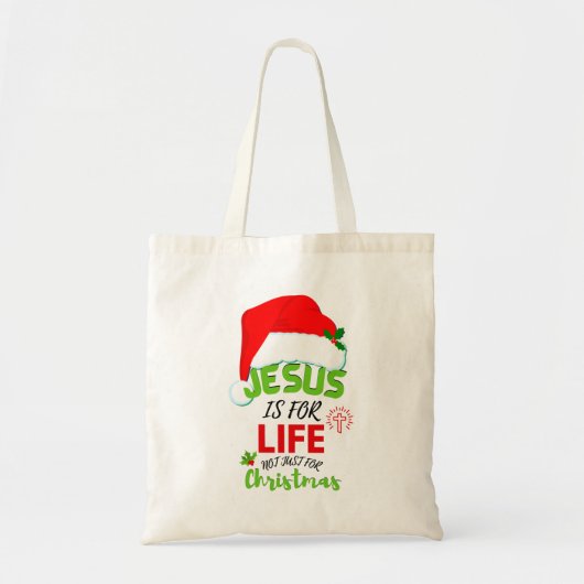 Stijlvolle JESUS IS NIET alleen voor kerstmis maar Tote Bag (Voorkant)