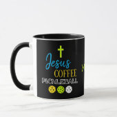 Stijlvolle JESUS Koffie Pickleball Mok (Links)