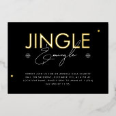 Stijlvolle Jingle & Mingle Corporate Christmas-Fol Folie Uitnodiging (Voorkant)