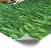 Stijlvolle jonge groene schildpad poster (Hoek)