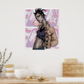 Stijlvolle jonge vrouw met dreads - poster (Keuken)