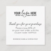 Stijlvolle jongerenzorginstructies Business Logo Informatiekaartje (Achterkant)