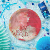 Stijlvolle Joy to the World Tekst Kerstmis Carol Papieren Bordje (Feest)