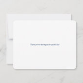 Stijlvolle jurk Navy en goud | Dank je Bedankkaart (Achterkant)