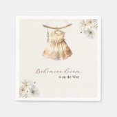 Stijlvolle  Jurk Wildbloemen Gitl Baby shower Servet (Voorkant)