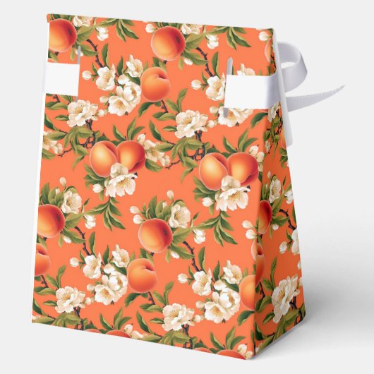 Stijlvolle 'Just Peachy' Peach Fuzz Bedankdoosjes (Achterkant)