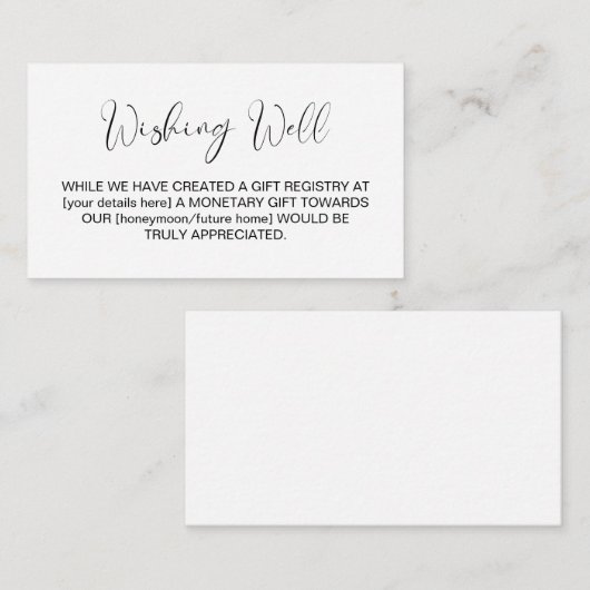 Stijlvolle Kaart voor eenvoudige weddenschappen (Voorkant / Achterkant)