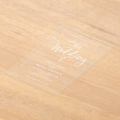 Stijlvolle kalligrafie bruiloft acryl uitnodigingen (Laagn)