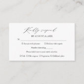 Stijlvolle kalligrafie bruiloft RSVP Kaart (Voorkant)