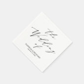 Stijlvolle kalligrafie bruiloft servet (Hoek)