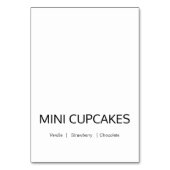 Stijlvolle Kalligrafie Buffet Eten Etiketten Tabel Kaart (Voorkant)