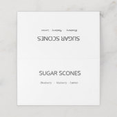 Stijlvolle Kalligrafie Buffet Eten Etiketten Tabel Plaatskaartje (Buitenkant ongevouwen)