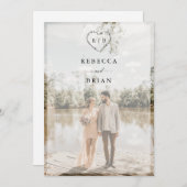Stijlvolle kalligrafie De bruiloft van het fotohuw Kaart (Voorkant / Achterkant)