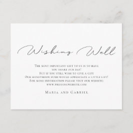 Stijlvolle kalligrafie Elegant Wedding Wishing Goo Informatiekaartje