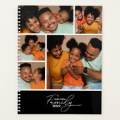 Stijlvolle Kalligrafie Familie Fotocollage Planner (Voorkant)