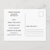 Stijlvolle kalligrafie Foto Opslaan Datum Aankondigingskaart (Achterkant)