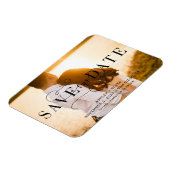 Stijlvolle kalligrafie Foto Opslaan Datum Magneet (Linkerzijde)