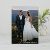 Stijlvolle kalligrafie Gold Foil Foto Hartelijk da Folie Uitnodiging (Staand Voorkant)