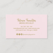 Stijlvolle kalligrafie Handtekening Nails Professi Visitekaartje (Achterkant)