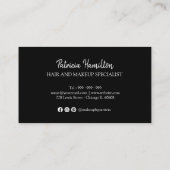 Stijlvolle kalligrafie Hartelijk dank voor uw aank Visitekaartje (Achterkant)