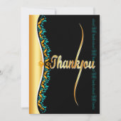 Stijlvolle kalligrafie in goud en zwart Hartelijk Bedankkaart (Voorkant)