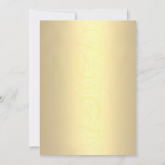 Stijlvolle kalligrafie in rood en goud Dank je wel Bedankkaart (Achterkant)