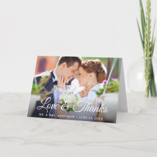 Stijlvolle kalligrafie Liefde Bedankt Weddenschap 