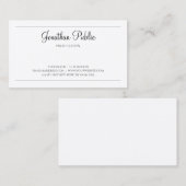 Stijlvolle kalligrafie Modern Professional Plain L Visitekaartje (Voorkant / Achterkant)