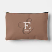 Stijlvolle kalligrafie Monogram Naam Mocha Brown Etui (Voorkant)