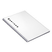 Stijlvolle kalligrafie naam zwart & wit notitieboek (Rechterzijde)