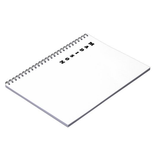 Stijlvolle kalligrafie naam zwart & wit notitieboek (Linkerzijde)