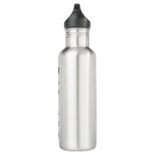 Stijlvolle kalligrafie naam zwart & wit waterfles  (Rechts)