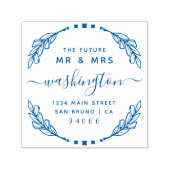 Stijlvolle kalligrafie Toekomst Mr & Mrs Retouradr Zelfinktende Stempel (Design)