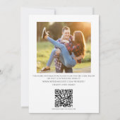 Stijlvolle kalligrafie Twee foto-minimalistische Q Save The Date (Achterkant)