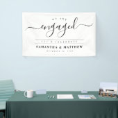 Stijlvolle kalligrafie verlovingsfeest welkomstbor spandoek (Beurs)