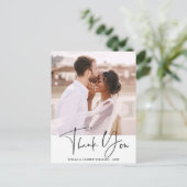 Stijlvolle kalligrafie Weddenschap Foto Briefkaart (Staand voorkant)