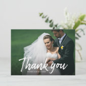 Stijlvolle kalligrafie Weddenschap Foto Kaart (Staand voorkant)