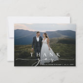 Stijlvolle kalligrafie Woensdag Foto Hartelijk dan Bedankkaart (Voorkant)