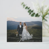 Stijlvolle kalligrafie Woensdag Foto Hartelijk dan Bedankkaart (Staand voorkant)