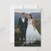 Stijlvolle kalligrafie Woensdag Foto Hartelijk dan Bedankkaart (Voorkant)