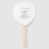 Stijlvolle kalligrafie zwart wit bruiloft handwaaier (Achterkant)