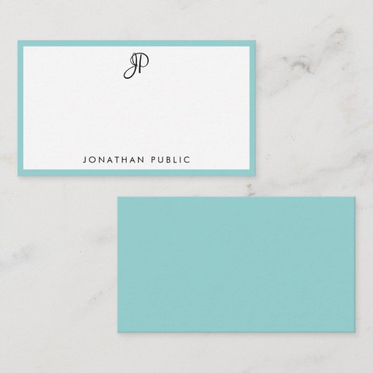 Stijlvolle kalligrafiemonogram Minimale Sjabloon (Voorkant / Achterkant)