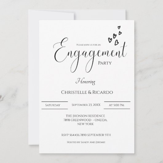 Stijlvolle kalligrafiëntreeks kaart (Achterkant)