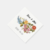 Stijlvolle Kalocsai bloemen - gepersonaliseerde tr Servet (Hoek)