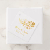 Stijlvolle Kalocsai-floralen - gepersonaliseerde b Bedankjes Labels (Met doos)