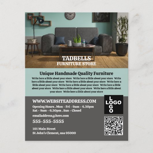 Stijlvolle kamer - Meubelwinkel Verkoop Flyer (Voorkant)