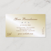 Stijlvolle kaneel bruin sprankelende juwelen Monog Visitekaartje (Achterkant)