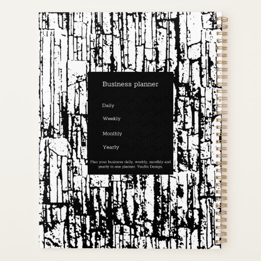 Stijlvolle Kantoor in zwart-wit Planner (Achterkant)